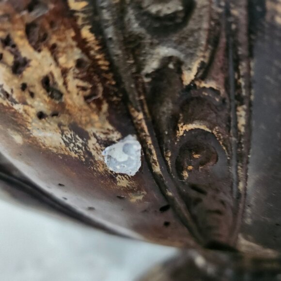 Antique-Style Attilas Original Repro Oval Scalloped Pedestal Bowl 19" x 9" - Picture 10 of 12